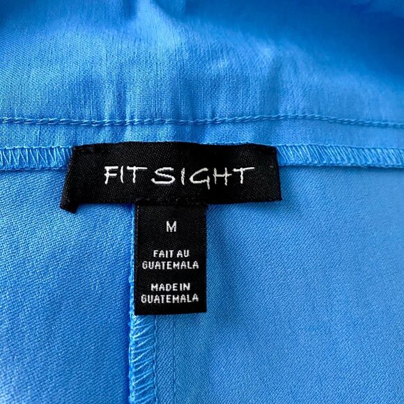 Fit Sight Blue Pull On Capris Pants with Pockets Women's Medium NEW - Picture 6 of 8